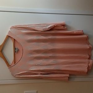 JM Collection Pink Top Size Large